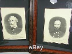 Robert E. Lee & Stonewall Jackson Civil War Confederate Lithographed Prints