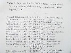 Sanitary Commisssion CIVIL War Soldiers Personal Effects Circular 1866