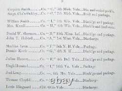 Sanitary Commisssion CIVIL War Soldiers Personal Effects Circular 1866