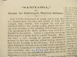 Sanitary Fair CIVIL War Disabled Soldiers Home Broadside 1865