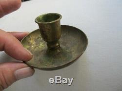 Scarce CIVIL WAR OFFICER's Collapsible Brass Folding Candle Holder Half