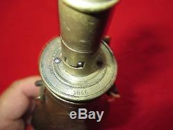 Scarce Original 1846 BATTY PEACE Brass Powder Flask (1 of 1000) Pre Civil War