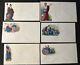 Set of 6 CIVIL WAR ERA 1860s Hand Colored ENVELOPES Beautiful and Framable