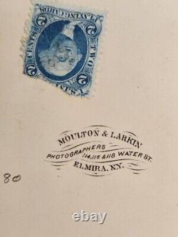 Sharp standing view Cdv of unidentified soldier in a shell jacket withElmira NY BM