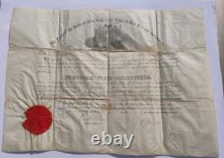 Signed Civil War Officer Certificate, c. 1862