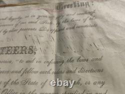 Signed Civil War Officer Certificate, c. 1862