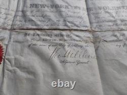 Signed Civil War Officer Certificate, c. 1862