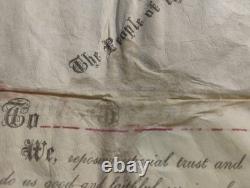 Signed Civil War Officer Certificate, c. 1862