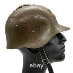 Soviet Ssh-36 Spanish Civil War Helmet (1936-1939) Chinstrap, Badge & Liner