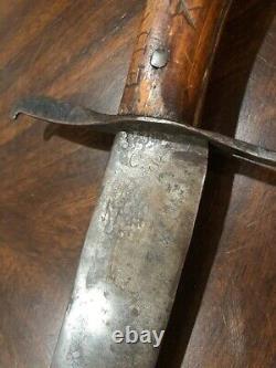 Superb CIVIL War Confederate D Guard Bowie Knife Short Sword IDD Mississipi