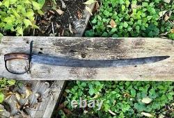 Superb CIVIL War Confederate D Guard Bowie Knife Short Sword IDD Mississipi