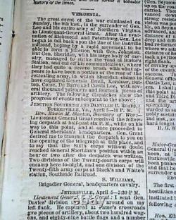 Surrender of Lee's Army at Appomattox Court House 1865 Civil War Ends Newspaper