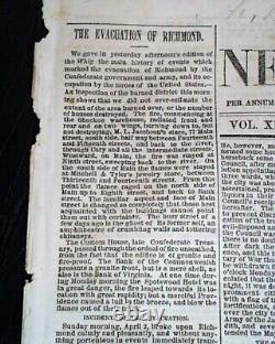 Surrender of Lee's Army at Appomattox Court House 1865 Civil War Ends Newspaper