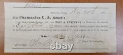 Sutler Script US Army 7th Regiment Michigan Cavalry 1865 Civil War IOU #88246