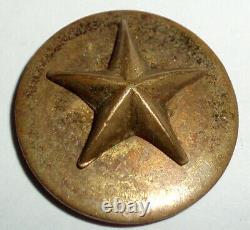 Texas CIVIL War Confederate Star Early 2 Pc Local Made Antique Uniform Button