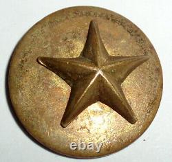 Texas CIVIL War Confederate Star Early 2 Pc Local Made Antique Uniform Button