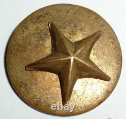 Texas CIVIL War Confederate Star Early 2 Pc Local Made Antique Uniform Button