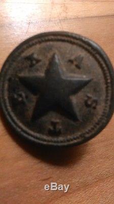 Texas civil war button