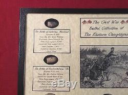 The Civil War Bullet Collection of The Eastern Campaigns with COA