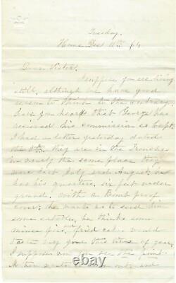 Three Civil War Letters Family Reports Soldier Underground In Bomb Proof Cover