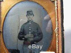 Tintype Photo Civil War Soldier Cased Image Ambrotype 1860s Rochester NY