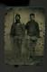 Two Civil War Soldier Friends One Armed 1860s Tintype Photo Original Rifle