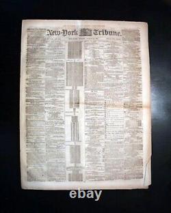 URIAH P. LEVY 1st Jewish U. S. Navy Commodore DEATH Jews 1862 Civil War Newspaper