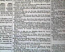 URIAH P. LEVY 1st Jewish U. S. Navy Commodore DEATH Jews 1862 Civil War Newspaper