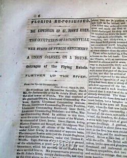 URIAH P. LEVY 1st Jewish U. S. Navy Commodore DEATH Jews 1862 Civil War Newspaper