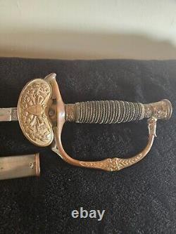 US 1860 Staff and Field Officer's Sword Authentic with Scabbard From Reed's & Sons