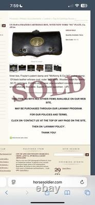 US 1872 Spanish War Or Indian War With NG Plate Pristine Condition Cartridge Box