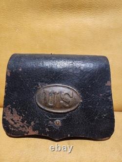 US American Civil War Musket Ammunition Pouch SPRINGFIELD RIFLE