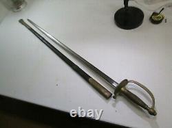 US CIVIL WAR NCO NON COMMISIONED OFFICERS SWORD & SCABBARD MARK AMES 1862 minty