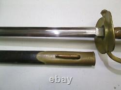 US CIVIL WAR NCO NON COMMISIONED OFFICERS SWORD & SCABBARD MARK AMES 1862 minty