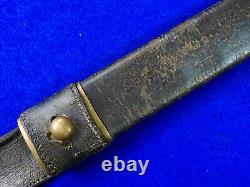 US Civil War Antique Leather Sheath Case Scabbard for Large Bowie Fighting Knife