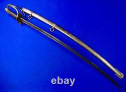US Civil War Antique Model 1860 C. Roby Cavalry Sword with Scabbard