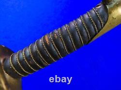 US Civil War Antique Model 1860 C. Roby Cavalry Sword with Scabbard
