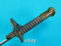 US Civil War Antique Old 19 Century Engraved Officer's Sword with Scabbard