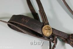 US Civil War Era M1859 Cavalry Bit Original Reins Texas Star Rosettes on Bridle