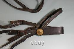 US Civil War Era M1859 Cavalry Bit Original Reins Texas Star Rosettes on Bridle