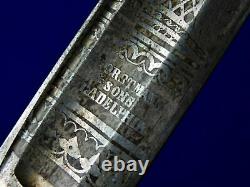 US Civil War German Made Horstmann Model 1852 USN Navy Officer's Engraved Sword