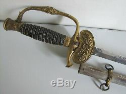 US Civil War Model 1860 Staff & Field Presentation Sword withScabbard-GF Foster