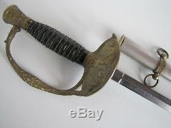 US Civil War Model 1860 Staff & Field Sword withScabbard-J. A. E Dayton O