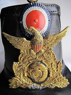 US Civil War Union Infantry Leather Shako-Federal Chasseur Pattern