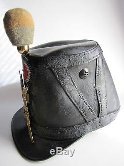 US Civil War Union Infantry Leather Shako-Federal Chasseur Pattern