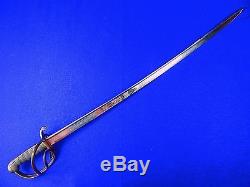 US Post Civil War Model 1833 Militia Engraved Dragoon Saber Sword