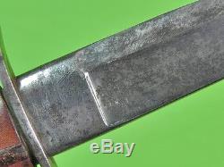US WW2 WWII KNIFE CRAFTERS Fighting Knife Civil War Sword Blade with Sheath