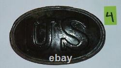 U. S. Brass Plate, W. H. Smith, Brooklyn, Dug, Estate. 3 3/8 By 2 1/8, 2 Loops