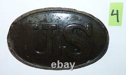 U. S. Brass Plate, W. H. Smith, Brooklyn, Dug, Estate. 3 3/8 By 2 1/8, 2 Loops