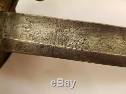 U. S. CIVIL War Officer Presentation Calvary Sword And Scabbard Blade Etching